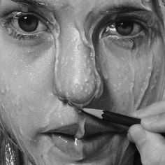 Hyperrealism Drawing - by Dirk Dzmirsky - be artist be art - urban magazine