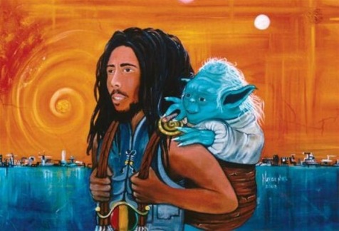 Two much soul - Bob Marley & Yoda - be artist be art - urban magazine