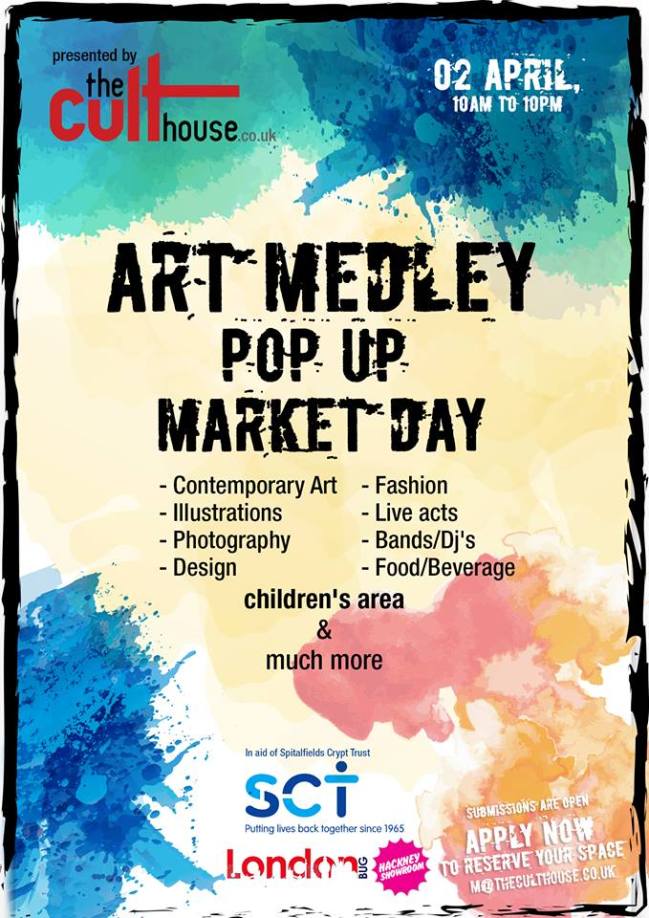 Art Medley Pop Up Market Day - by The Culthouse - Be artist Be art