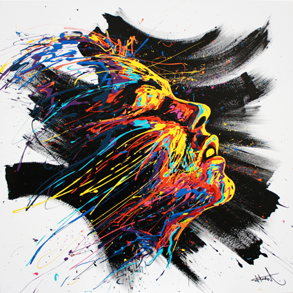 Color Explosions - by Arnaud Florentin a.k.a FLOW Painting - be artist be art magazine