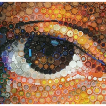 "Bottled Eyes" by Mary Ellen Croteau - UPCYCLE - Be artist Be art Magazine