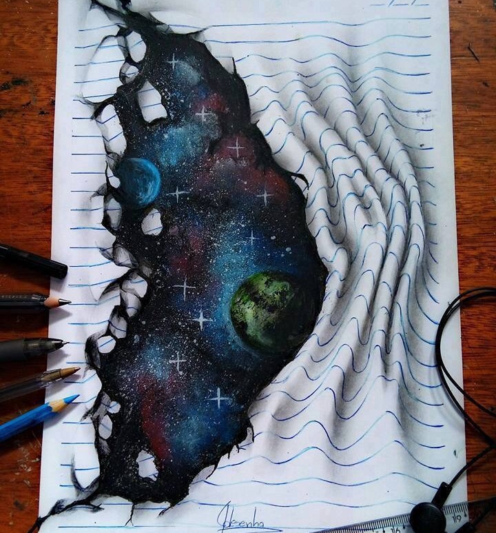 The Galaxy in my Hands - Creative Hyper Real Painting - be artist be art magazine
